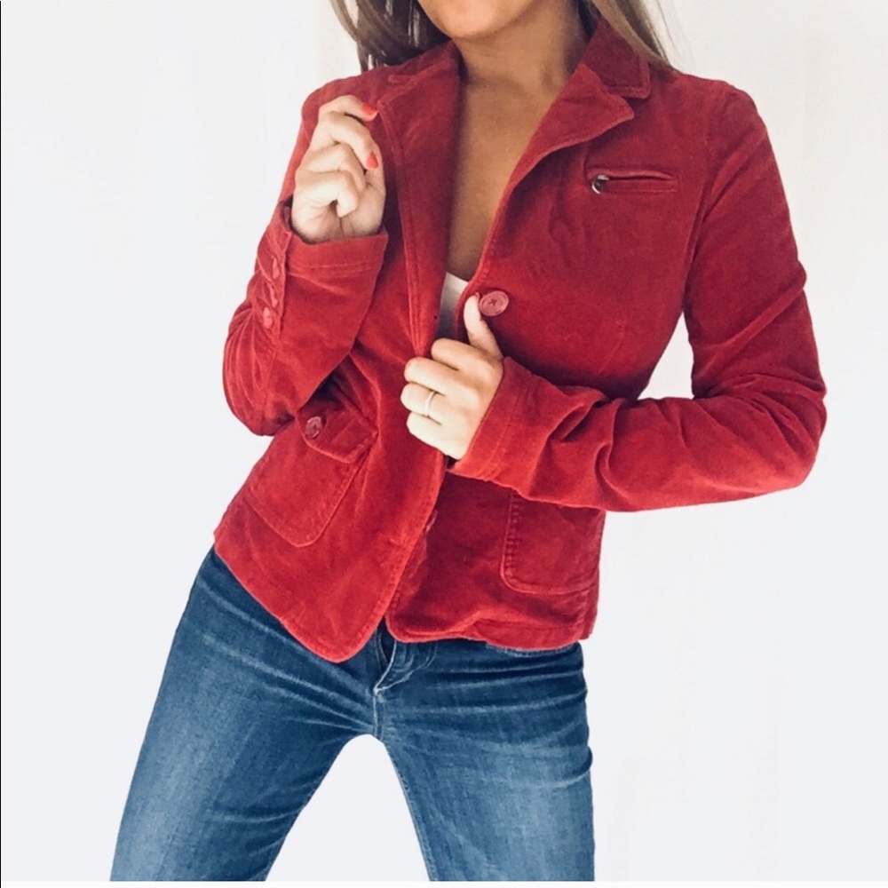 American eagle red blazer